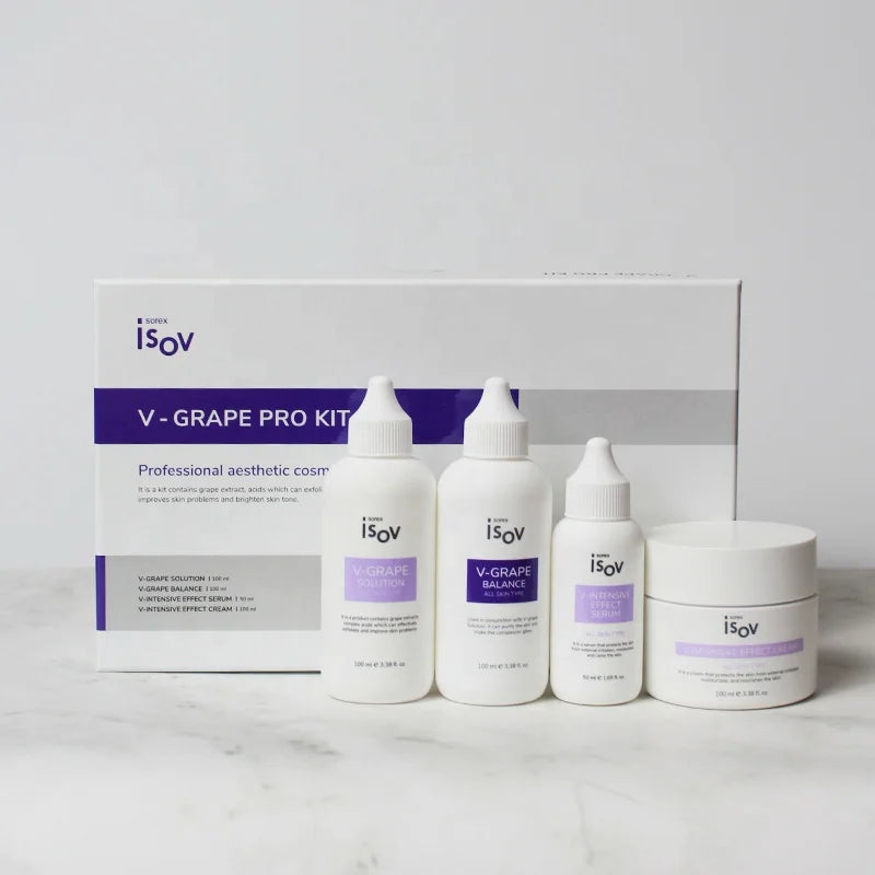 Professional Aesthetic Cosmetic ISOV V-Grape Pro Kit Face Whitening Pore Shrinking Acne Removal Skin Care Set