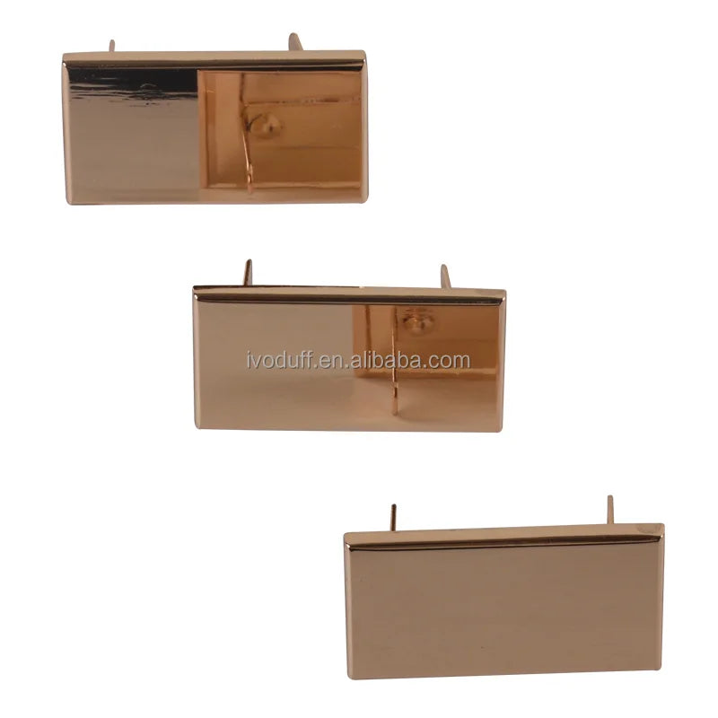 Factory Price Manufacture Gold square Personal Mold logo Tag Bag Clothes Zinc Alloy Metal logo Blank Label Tag Custom
