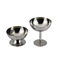 Hot Sale Modern Style 200ml Stainless Steel Ice Cream Goblet Short Feet Snack Cup Set for KTV Reusable and Eco-Friendly