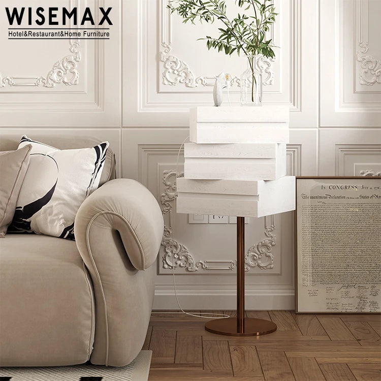 WISEMAX FURNITURE Modern Bedroom Furniture Wooden Bed Side Table Nightstand Cabinet Luxury Dressing Table With Drawers Mirror
