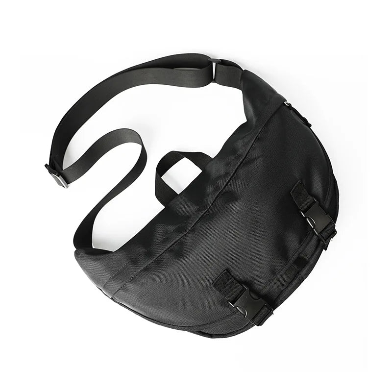Good Quality Black Teen Boy Fashion Crossbody Shoulder Bag Large Side Daily Life Water Resistant Polyester Hobo Bag for Men