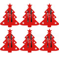 Christmas Tree Silverware Holders Exquisite Xmas Party Dinner Table Decorations Unique Cutlery Forks Holder Organizer