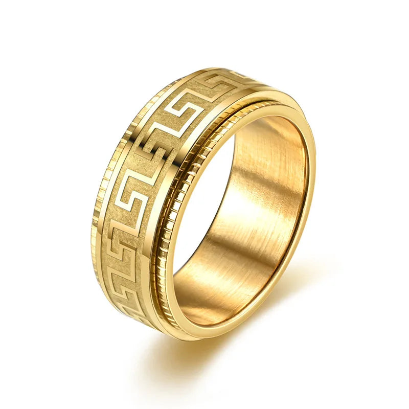 Wholesale Custom Fashion Jewellery Dainty 18K Gold Plated Finger Jewelry Women Men Stainless Steel Chunky Link Chain Heart Rings