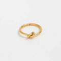 Fenny 18K Gold Plated Wholesale Tarnish Free Personality Classic Gift Knot Stainless Steel Finger Ring Trendy for Women