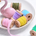Factory Manufacturer Stocked 3-50mm Widths Solid Color Single Face Silk Velvet Ribbon Roll