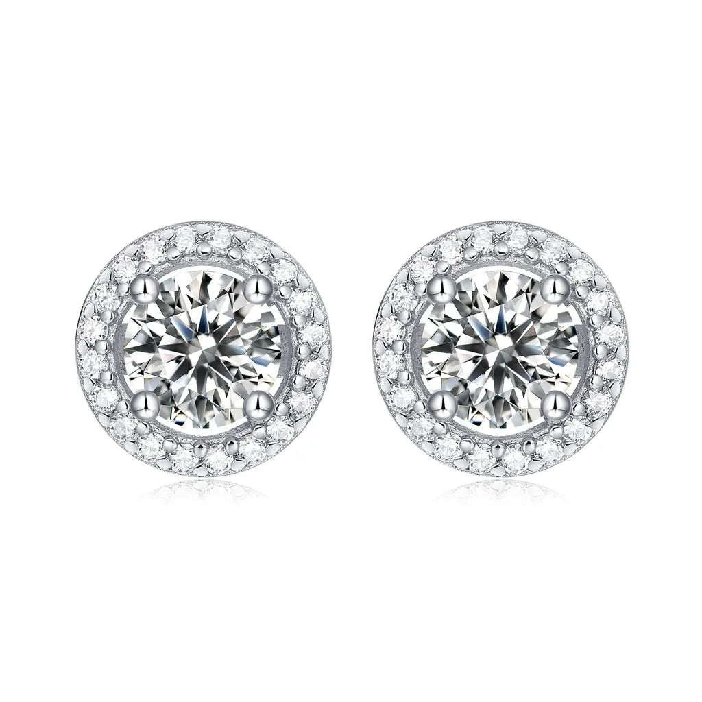 0.5 Carat D Colour Diamond Moissanite Fashion Earrings for Girls Chic Earbob Jewelry