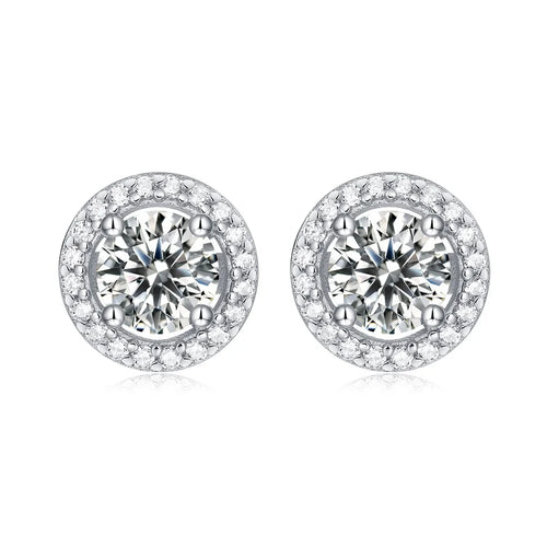 0.5 Carat D Colour Diamond Moissanite Fashion Earrings for Girls Chic Earbob Jewelry