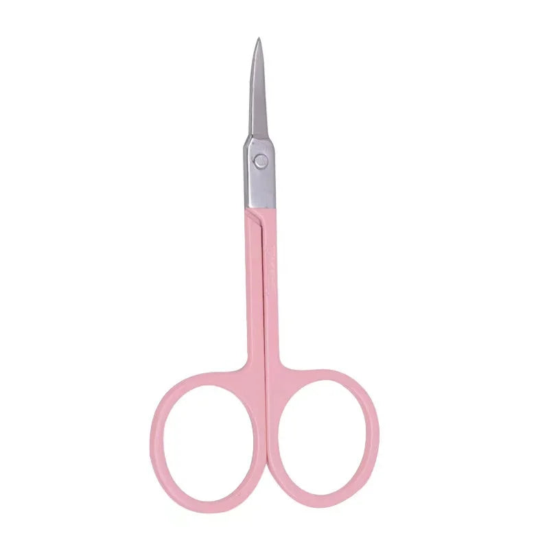 Personal Wholesale Curved Eyebrow Scissors Nail Care Manicure Tool Small Makeup Trimmer Cosmetic Eyebrow Scissors