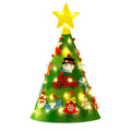 3d Felt Christmas Tree Stereo Stump Children DIY Xmas Gift Magic Tree Taper With LED String Lights