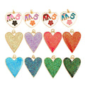 Glittery Pop Colourful Clothing Theme Heart Charms PendantFashion Drop Oil Enamel Romantic Love Jewelry Necklace Accessory K10
