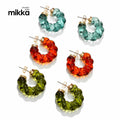 Fashion Women Acrylic Twist Huggie Earrings for Jewelry Accessories