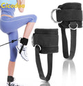 Adjustable Ankle Straps for Cable Machines Pink Gym Neoprene Fitness Padded Ankle Strap