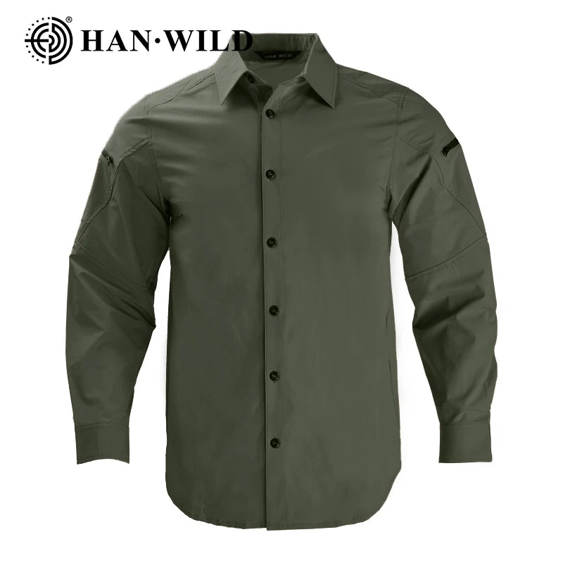 HAN WILD Outdoor Quick Dry Shirt Breathable and Waterproof Shirt