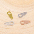 925 Sterling Silver Quality Tag Double Hole Tag Small Extension Chain Ends