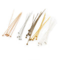 200pcs/lot 16 20 25 30 40 45 50mm Silver Color Metal Ball Head Pins for Diy Jewelry Making Head Pins Findings Dia 0.5mm Supplies