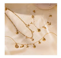 OEM 18K Gold Plated Summer Sea Conch Sea Star Dolphin Stainless Steel Shell Necklace