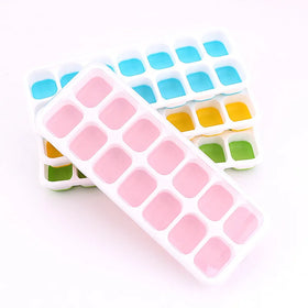 Novel 14-Cavity Silicone Mini Ice Mold Eco-Friendly Honey Comb Shape Ice Tray with Lid Small Ice Cube Maker