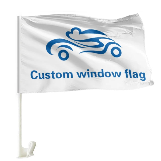 Costom 12x18 Inches Sublimation Car Window Flag Custom Made Car Flags  Customized Latvia Finland German India Philippine