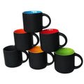 Wholesale Sublimation Custom logo Color Printed Wide Jumbo Handmade Reusable Fine Thermal Porcelain Ceramic Coffee Mug Set