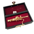 Wholesale Mini Bassoon Pins Pure Copper Plated 24K Gold Designer Brooches Safety Pin Brooch