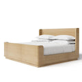 FERLY Home Furniture Customized Queen King Size Oak Wood Bed Frame Wide White Bed Bedroom Bed MegaBDM
