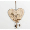 Creative Eco-Friendly Pine Wood Through-Carved Heart-Shaped Animal Pendant 8cm/15cm Safe Wall Hanging Love Theme Decoration