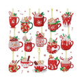Hot Sale 15 Pieces Cute 5D DIY Christmas Diamond Painting Keychainfor Kids Christmas DIY Crafts Family Decor