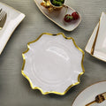 13 Inch Gold Rim Luxury Dining Clear Plastic Luxury  Plate Nordic Wedding Hotel Party