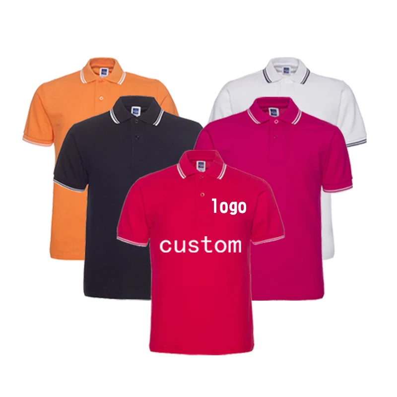 Manufacturer Wholesale Custom Logo Embroidered Printed Design Plain Polo Shirts Unisex Business Polo Shirts