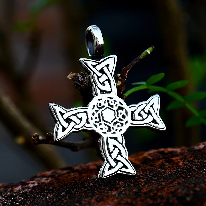 SS8-573P Steel Soldier New  Jesus Christ Cross Pendant for Men Vintage Hollow Pattern Design Stainless Steel Pendant