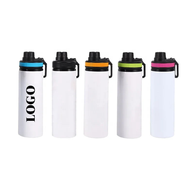 Hot Selling 750ml Sublimation Aluminum Water Bottles With Screw Lid and Portable Handle Sublimation Blanks BPA Free