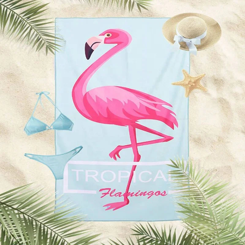 Custom Soft Skin-Friendly Absorbent Beach Towel Sand Proof Printed Bath Travel Towels Novelty Rectangle 5pcs