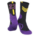Wholesale Autumn Youth Basketball Socks Men Letter Crew Sport Unisex with Numbers Knitted Breathable