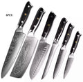 Professional Japanese Kitchen Knife Set Handmade Santoku Chef Blanks Real 67-Layer VG10 Steel Damascus Metal Material