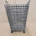 Rectangle PP Tubular Storage Basket with Wheels-Eco-Friendly Modern Laundry Basket
