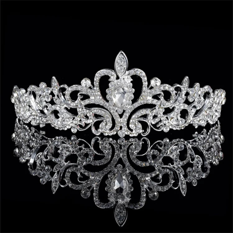 Hair Accessories Wedding Bridal Rhinestone Tiaras Wedding Crown With Comb Designer Bride Crown