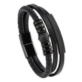 Bangle Bracelet Charms Stainless Steel Cast Pattern Accessories Bracelet Men Leather Cord Gold Bracelets