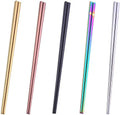 Korean Custom Color Reusable 304 Lightweight Metal Chopsticks Stainless Steel Chopsticks