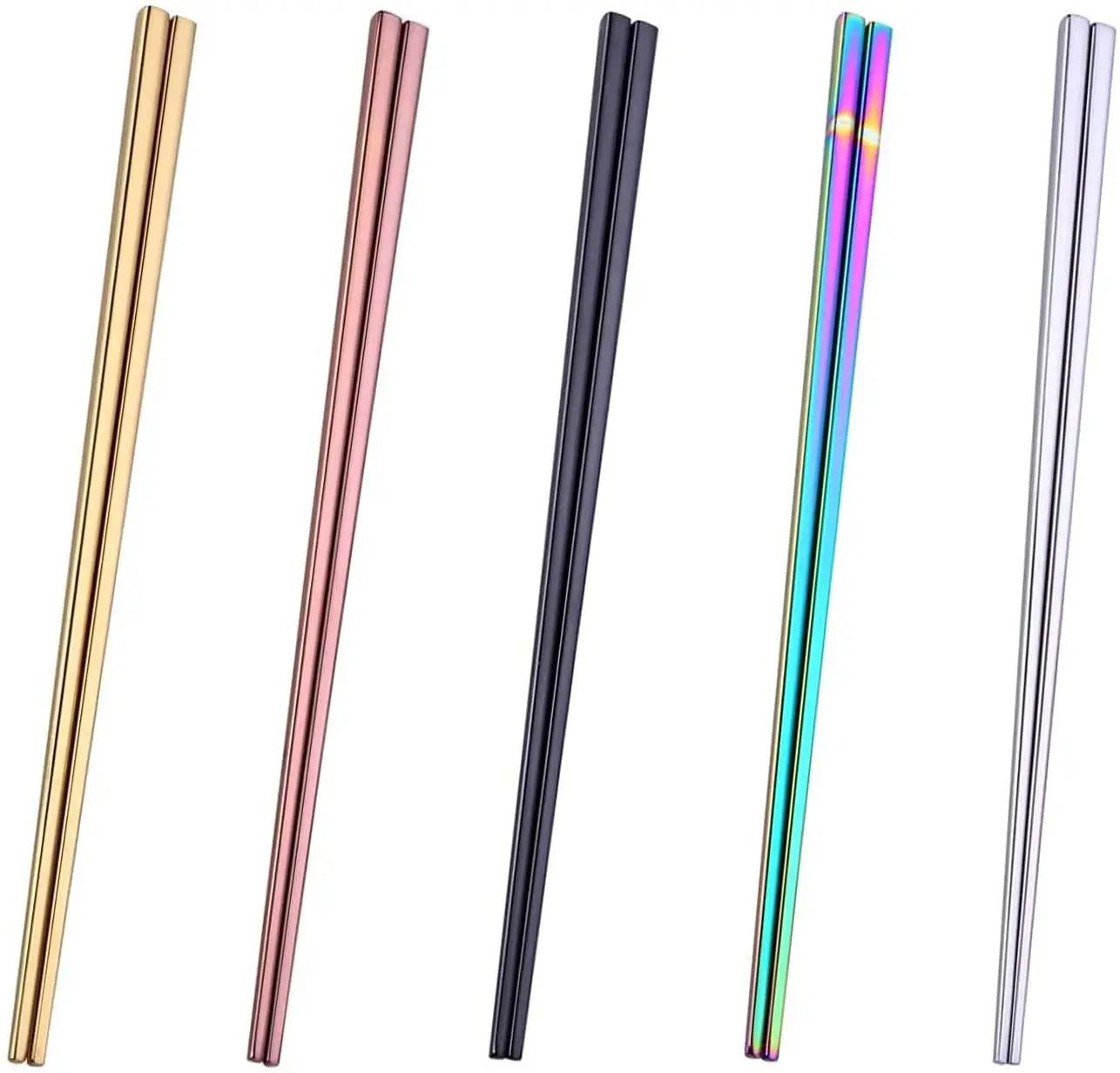 Korean Custom Color Reusable 304 Lightweight Metal Chopsticks Stainless Steel Chopsticks