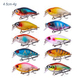 4.5cm 4g Crankbait Fishing Lures Bass Lures with 3D Eyes Hard Topwater Swimbait Baits for Bass Trout Freshwater Saltwater