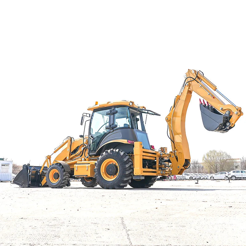 China Factory SAAO  Mini Loader with Backhoe Retroexcavadora  4x4 Backhoe Excavator Loader Diesel Backhoe Loader