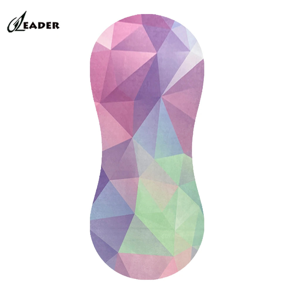 2025 New Shape Big Suede Rubber Curved Yoga Mat with Custom Logo