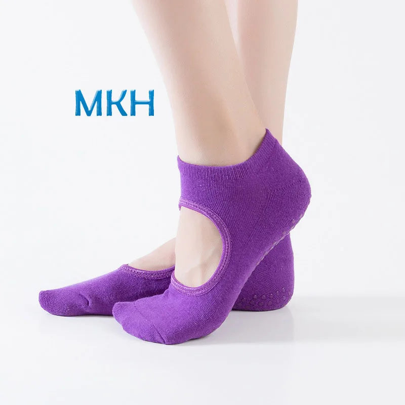 Women's Anti-Slip Grips Yoga Pilates Ballet Socks