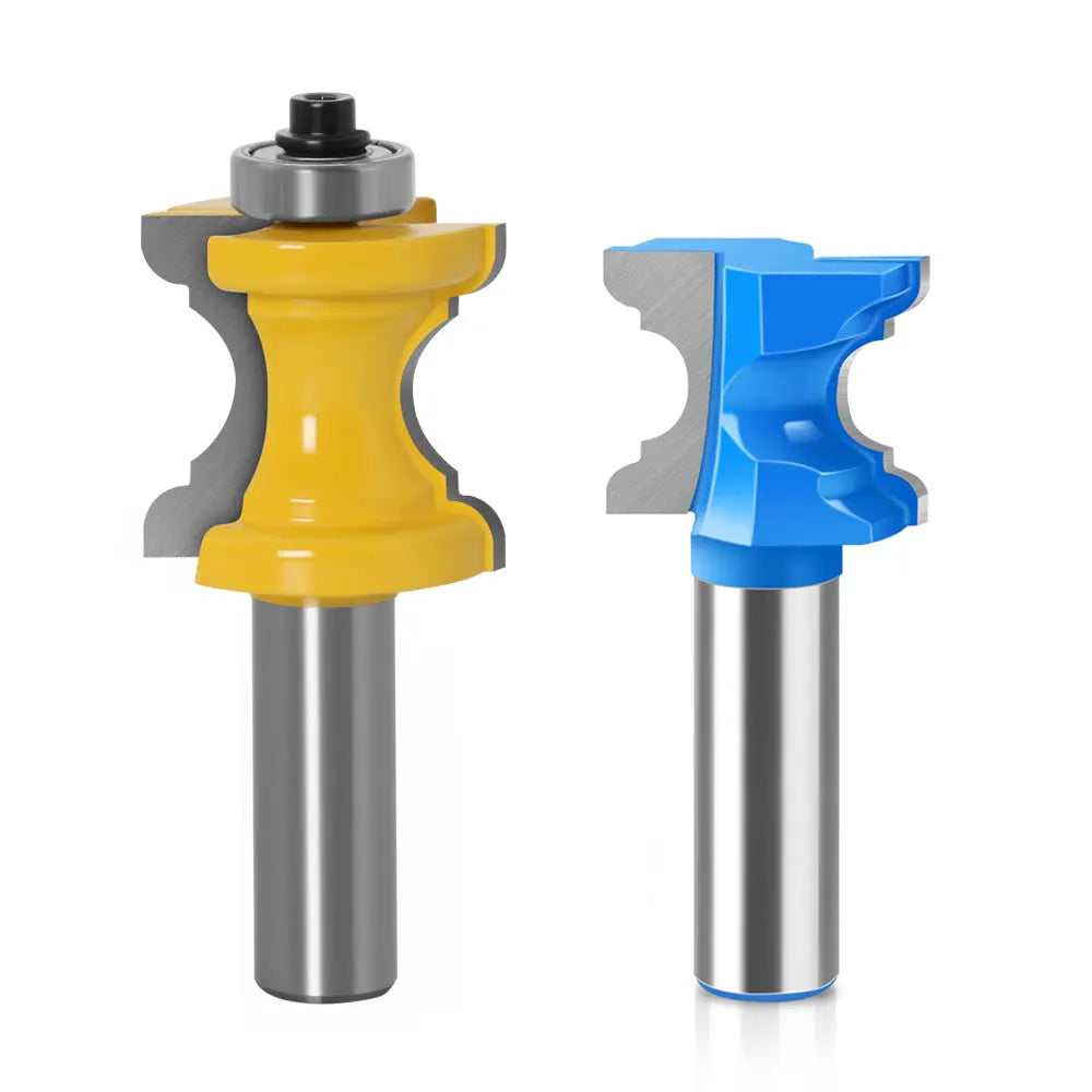 6mm 8mm 12mm 1/4 1/2 Shank Bull Nose Router Bits Woodworking Milling Cutter for Door Table Chair Door Frame CNC Trimming Tools
