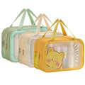 HANFEIZI PU+PVC 2 Layers Dry-wet Separation Waterproof Bathroom Cosmetic Storage Wash Bag Travel Toiletry Bag