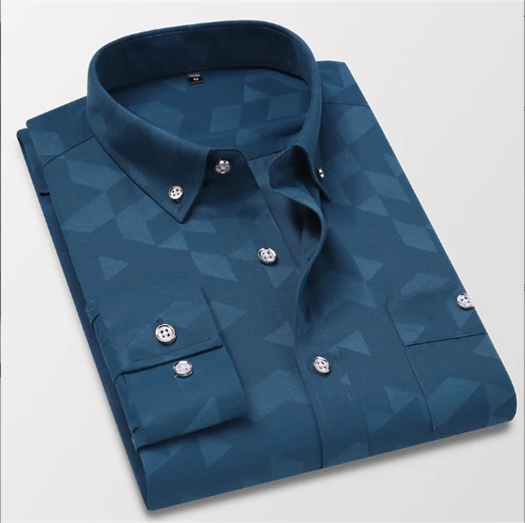 Wholesale Men Business Striped Shirt Summer Men Long Sleeve Dress Shirt
