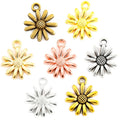 100pcs/bag 7 Colors Petal Flower Charms for Necklaces Bracelet Pendants DIY Jewelry Making Fashion Earrings Accessories 15*12mm