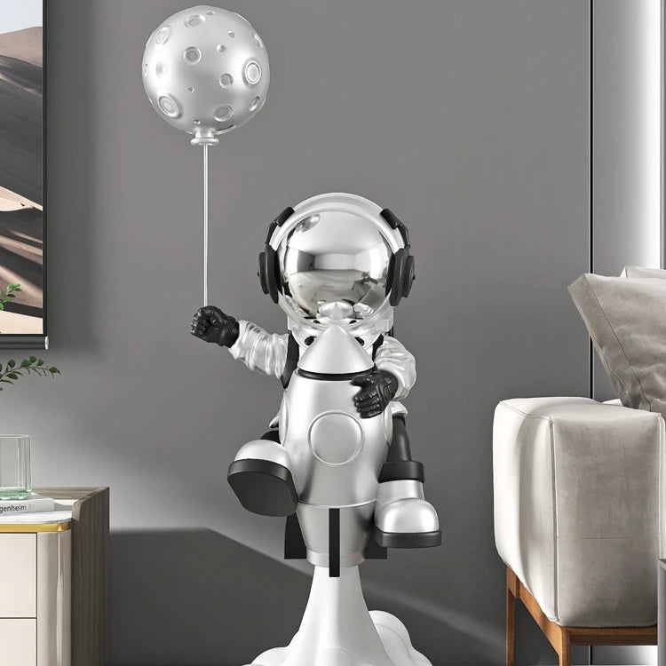 Wholesale Festival Gifts Spaceman Rocket Astronaut Statue Resin Craft for Home Decor