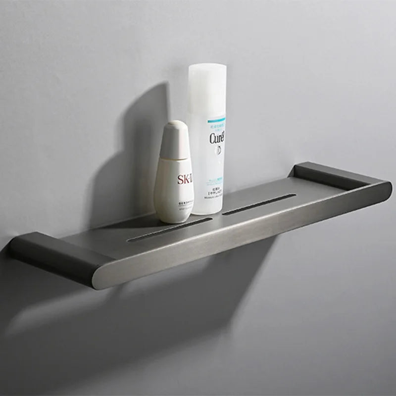 Modern Stainless Steel Chrome Wall-Mounted Bathroom Accessories Brushed Finish Towel Bar and Toilet Paper Holder
