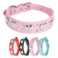 Modern Luxury PU Eco-friendly Button Closure Solid Dog Collar for Small Breeds Teddy Shiba Inu All Seasons Hand Wash